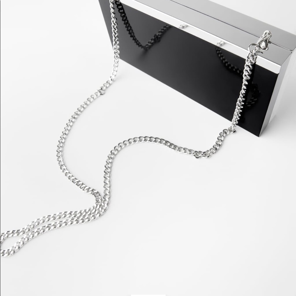 Marble look crossbody box bag
